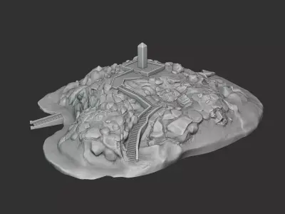 Arafat Mountain saudi arabia 3D print model
