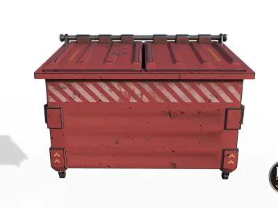 Trashbox-Version 1 Low-poly 3D model