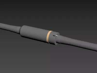 SCI FI cable joint Low-poly 3D model