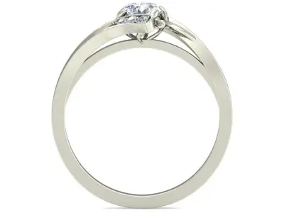 Radiant Elegance Silver Ring 3D print model