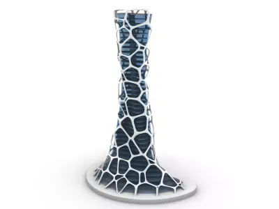 Organic SciFi Skyscraper 3D model