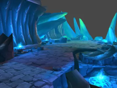 Fantasy Chess RPG Environment - Dungeon4 Low-poly 3D model