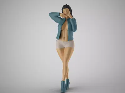 Street Beauty Woman 3D print model