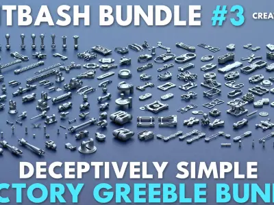Factory Greeble Kitbash Bundle 250 Models 3D model