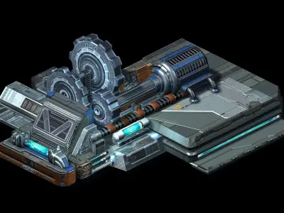 Space Station - Ground Gear 01 3D model