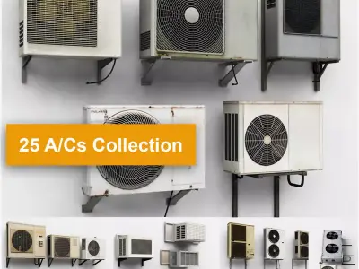 25 Air Conditioner Outdoor Units 3D model