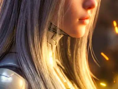 Cybernetic Elegance  Enya 3D model