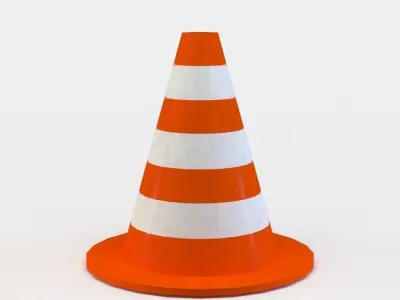 Road cone Low-poly 3D model shop
