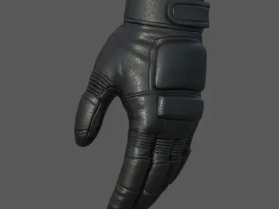 Gloves Sci-fi space millitary fantasy futuristic technology  Low-poly 3D model