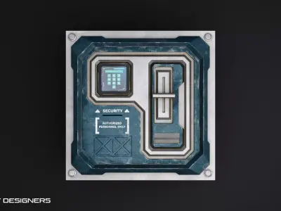 Sci-Fi Security Panel 3D Model Low-poly 3D model