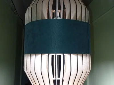 CEILING LIGHT LAMP 3D PRINT AND LASER CUT 3D print model