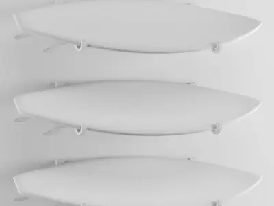 Wooden Surfboards  3D model