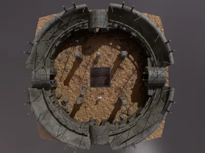 Gladiator Arena Low-poly 3D model