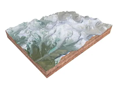 Jongsong Mountain China India Nepal 3D model