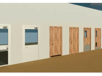 Internal Single Door 3D model
