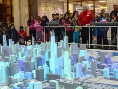 3D City Model of Chicago with roof details 3D model