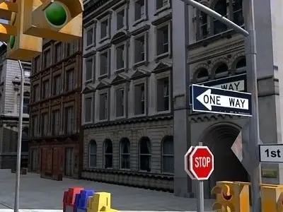 Low poly city block 17 Low-poly 3D model