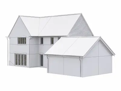 Neighborhood Houses P12 Low-poly 3D model