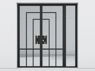 Aluminium door 224 3D model