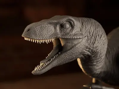 jurassic park velociraptor 3D Print Model 3D print model