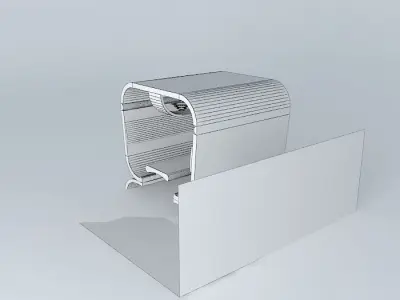 C lounge box with light in it Free 3D model