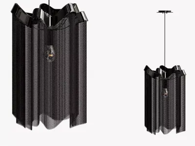 suspended light atlantis chain black 3D model