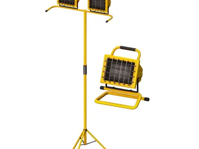 Construction Light Low-poly 3D model purchase