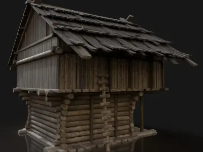 Viking Big House Cottage Hut Northern Fantasy Next Gen AAA Low-poly 3D model