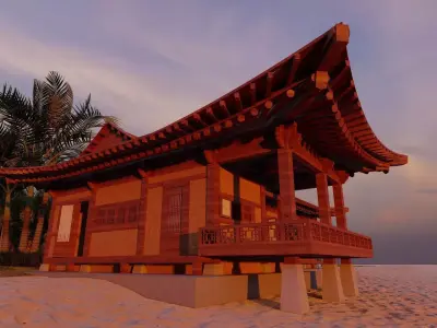 Casa Scene-villa-modern house 3D model