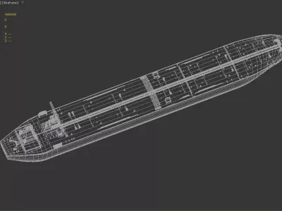 Large Crude Carrier Oil Tanker 3D Model 3D model