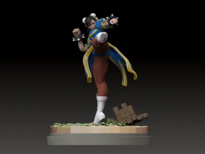 Chun-Li from Street fighter 3D print model