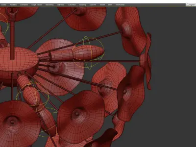 KENDARI CHANDELIER Low-poly 3D model