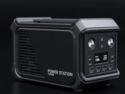 Portable power station concept Low-poly 3D model