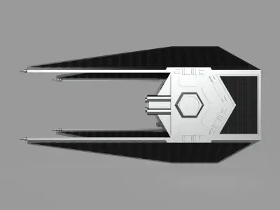 Interceptor Tie Fighter 3D print model