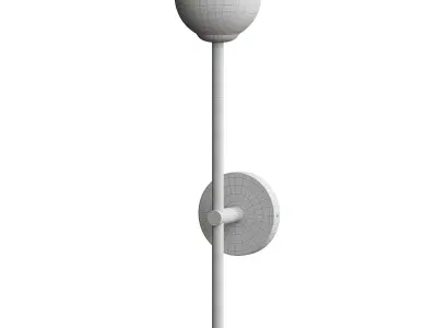  Chelso - aged brass and opal wall light 3D model