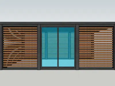 Modern carport 3D model