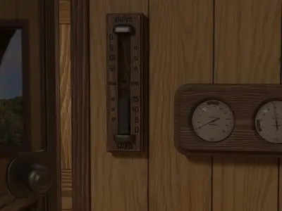 Garden Barrel Sauna Low-poly 3D model