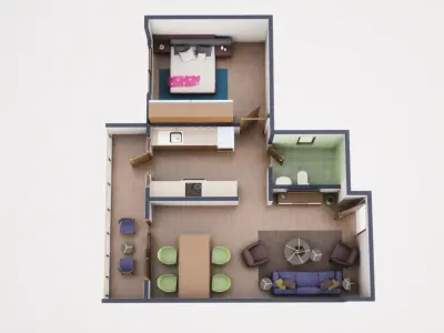 3D Floor Plan model 09 3D model