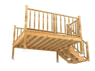 Small Deck for House Low-poly 3D model