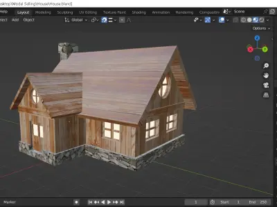 House Low-poly 3D model