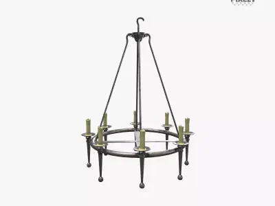 Chandelier 01 Low-poly 3D model