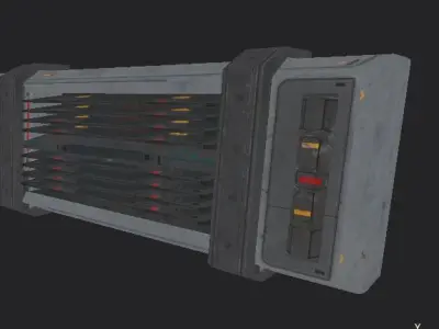 Sci Fi Aircon Vent PBR 4K Low-poly 3D model