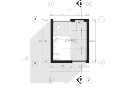 modern bathroom design with all its accessories 3D model