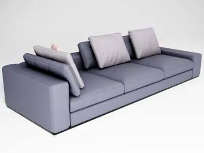 Three Seater sofa Low-poly 3D model purchase