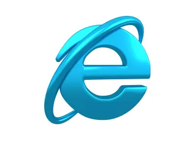 Internet Explorer Logo v1 005 Free low-poly 3D model