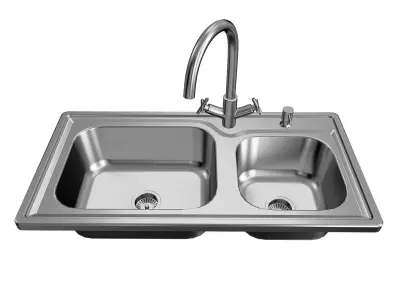 Kitchen Double Sink 3D model