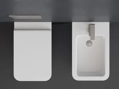 Alice Ceramica Hide Round Wall-Hung WC Low-poly 3D model