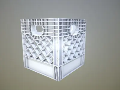Milk Crate - 4K PBR Game Ready Low-poly 3D model