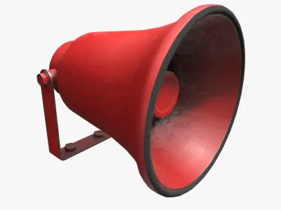 Siren megaphone Low-poly 3D model