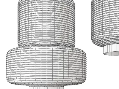 William Rice Paper Lamps 3D model